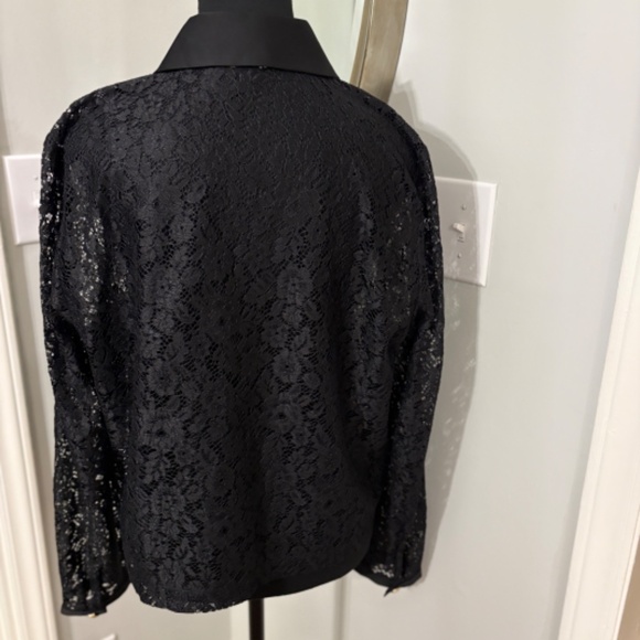 J.Crew Black Lace Lady Jacket Size L  NWOT - Picture 3 of 4